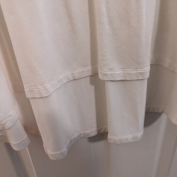Lane Bryant white, hi-lo, 3/4 sleeve top, size 22/24 - Picture 6 of 12